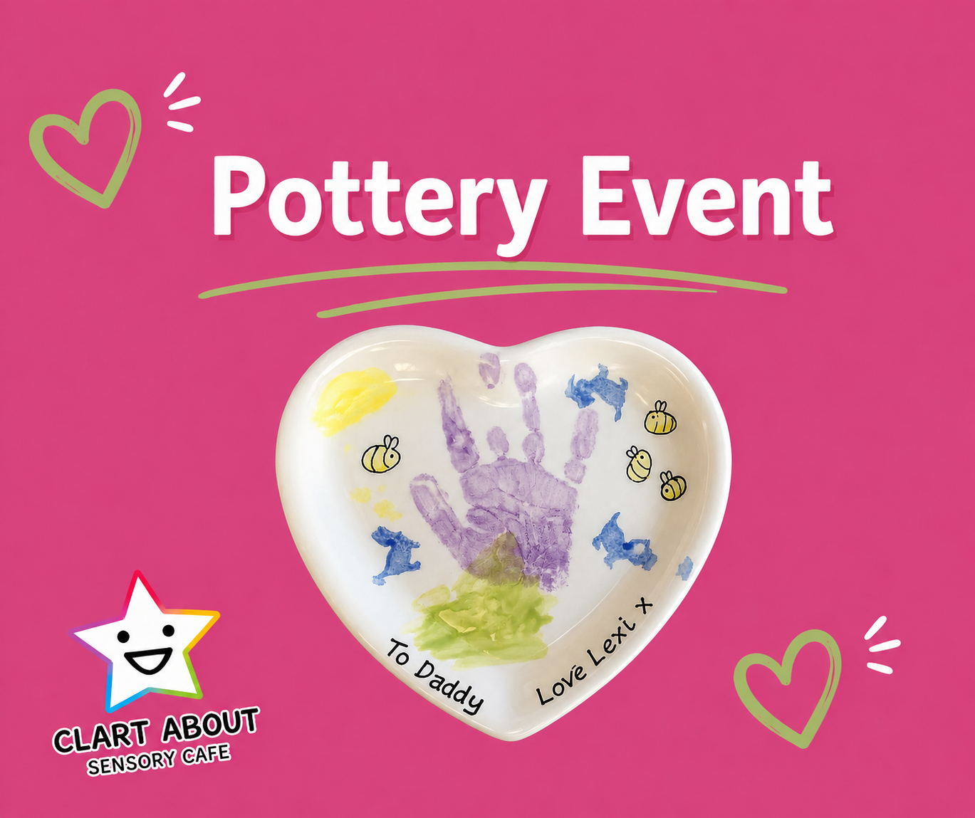 Rainbow Pottery Painting Father's Day session - Mon 1st June- 1:30-3:00pm