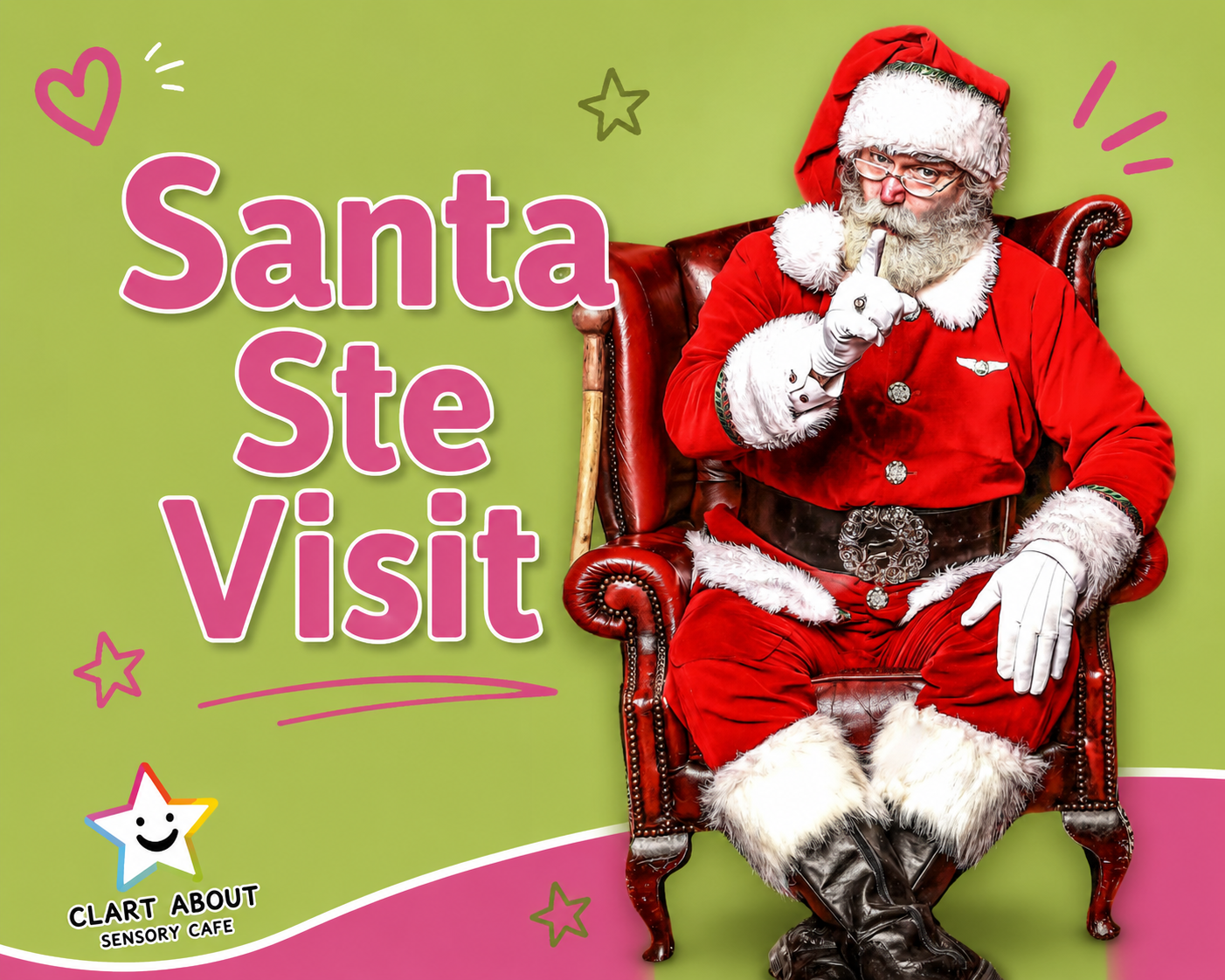 Santa Ste Visits Clart About Sensory Cafe - Wed 23rd Dec- 9:30-11:00am